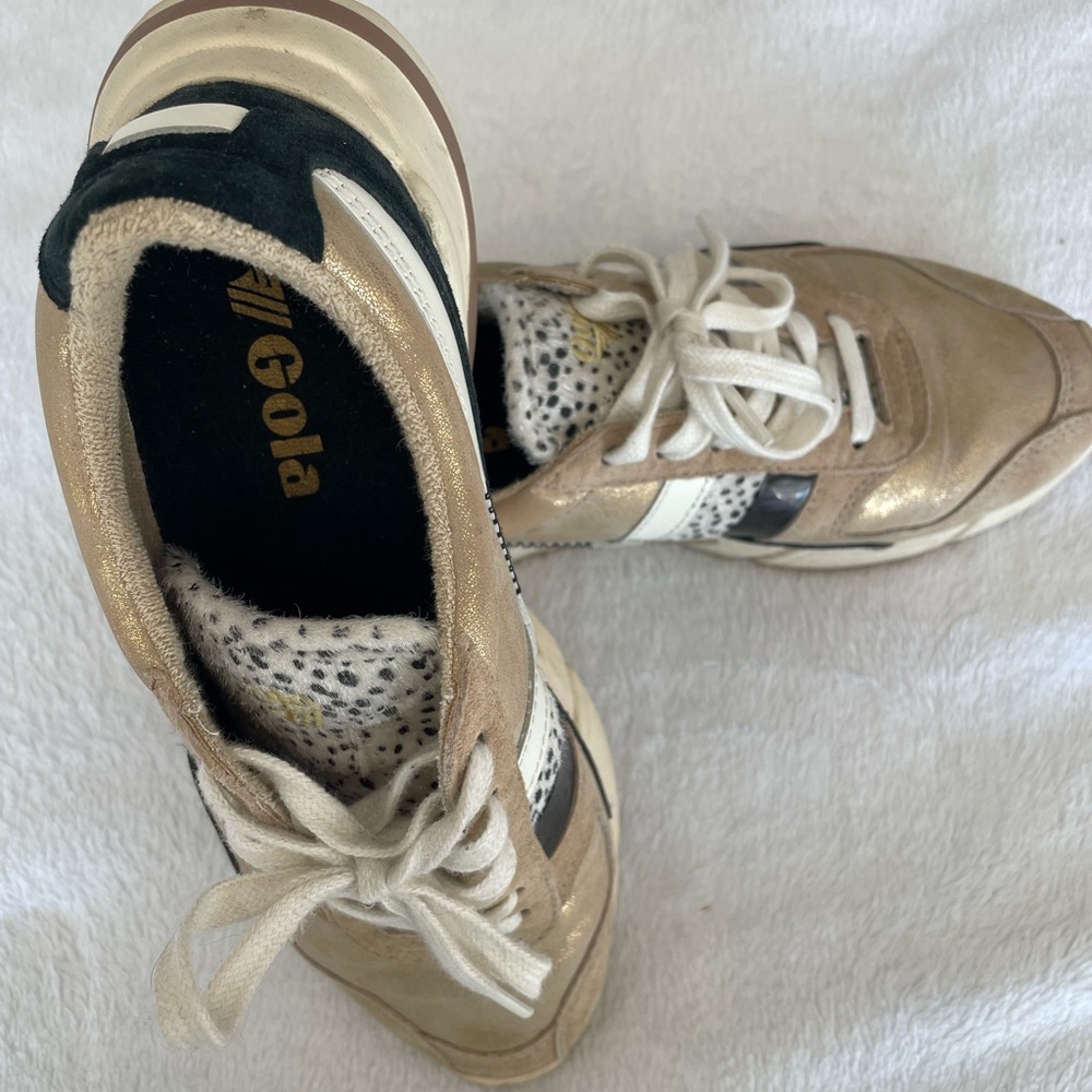 Gola Women's Gold and Black Sneakers - Picture 3 of 6